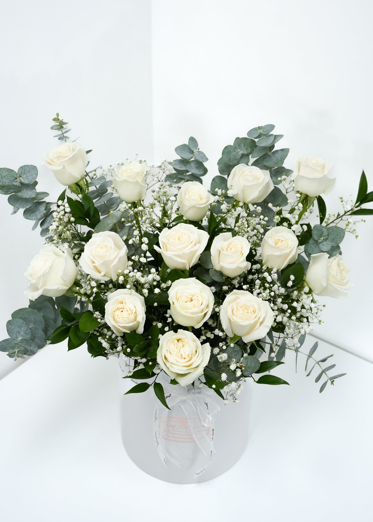 White Rose Round Box