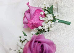 Purple Rose Boutonniere - Toronto Flower Gallery
