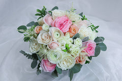 Pink & White Wedding Bouquet