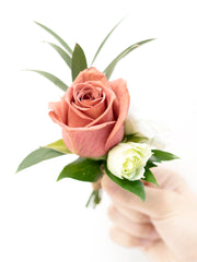 Coffee Theme Rose Boutonniere