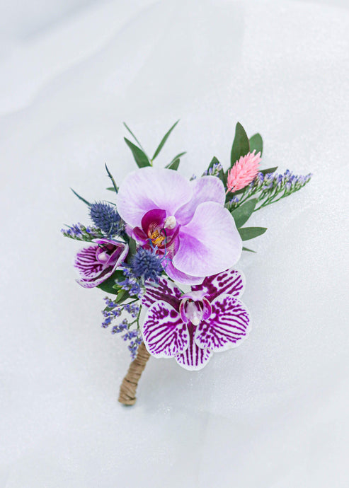 Purple Orchid Boutonniere - Toronto Flower Gallery