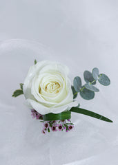 White Rose Boutonniere - Toronto Flower Gallery