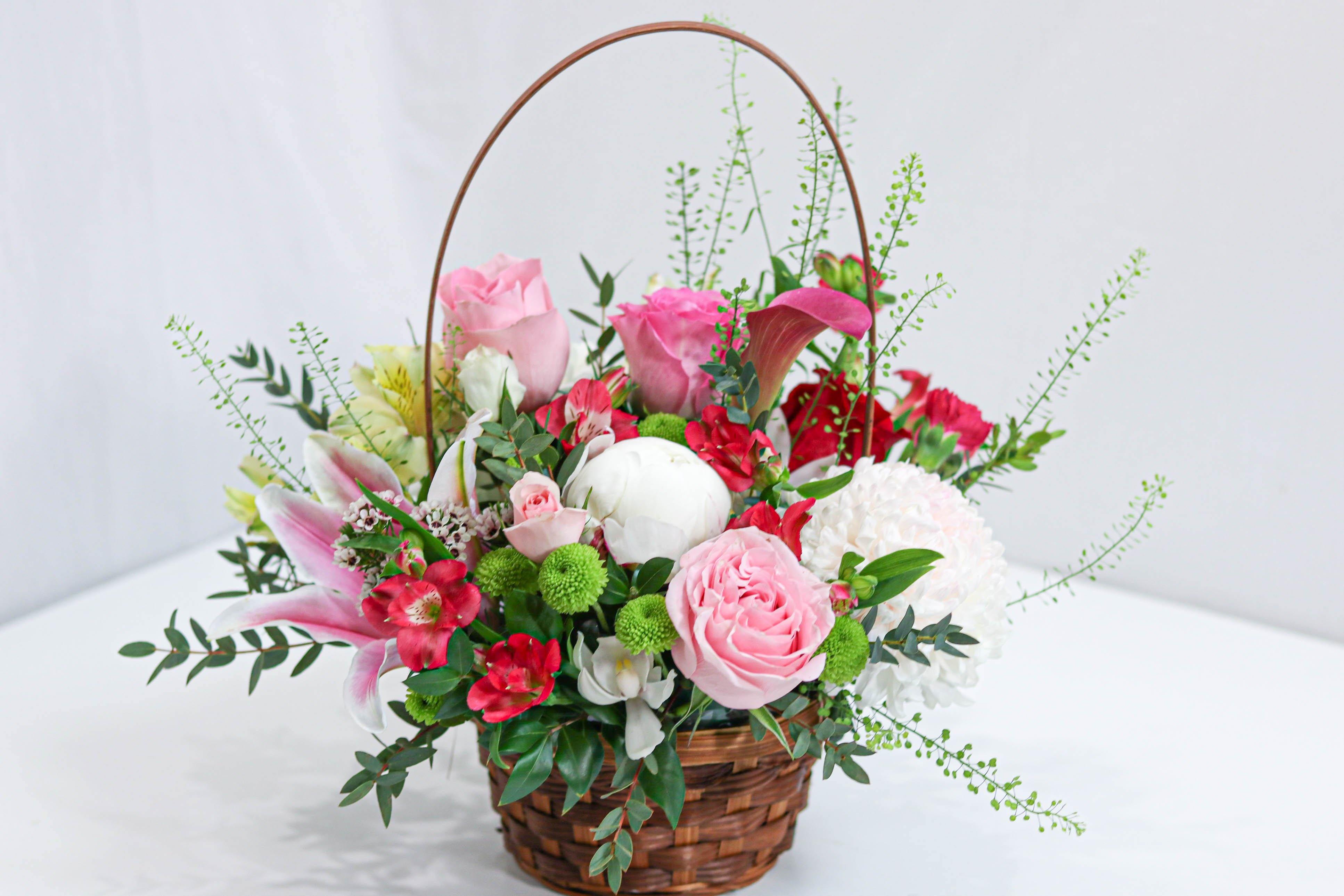 Pink Loved Basket - Flower - Toronto Flower Gallery
