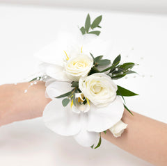 White Orchid with Rose Corsage