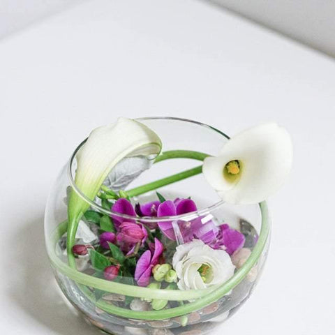 Calla Lily & Orchid Bowl