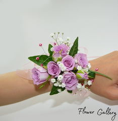 Purple Spray Rose Wrist Corsage - Flower - Toronto Flower Gallery