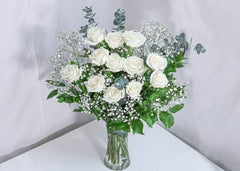 12 White Roses - Toronto Flower Gallery