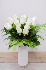 12 White Roses - Toronto Flower Gallery